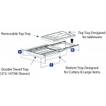 KV Double-Tiered Tableware Tray